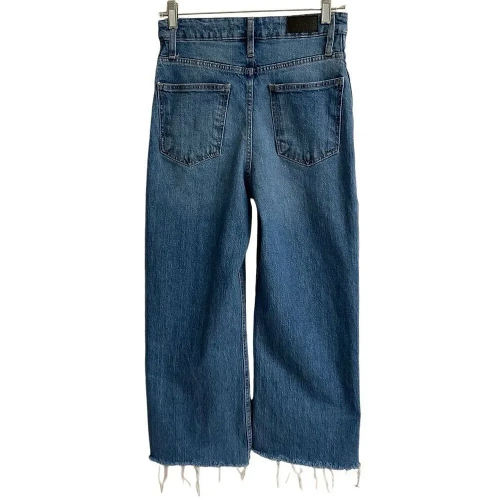Hollister Social Tourist Ultra High-rise‎ Baggy Jeans Women’s 27 Wide Snap Leg ￼